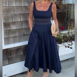 STAUD Rig Dress in Navy